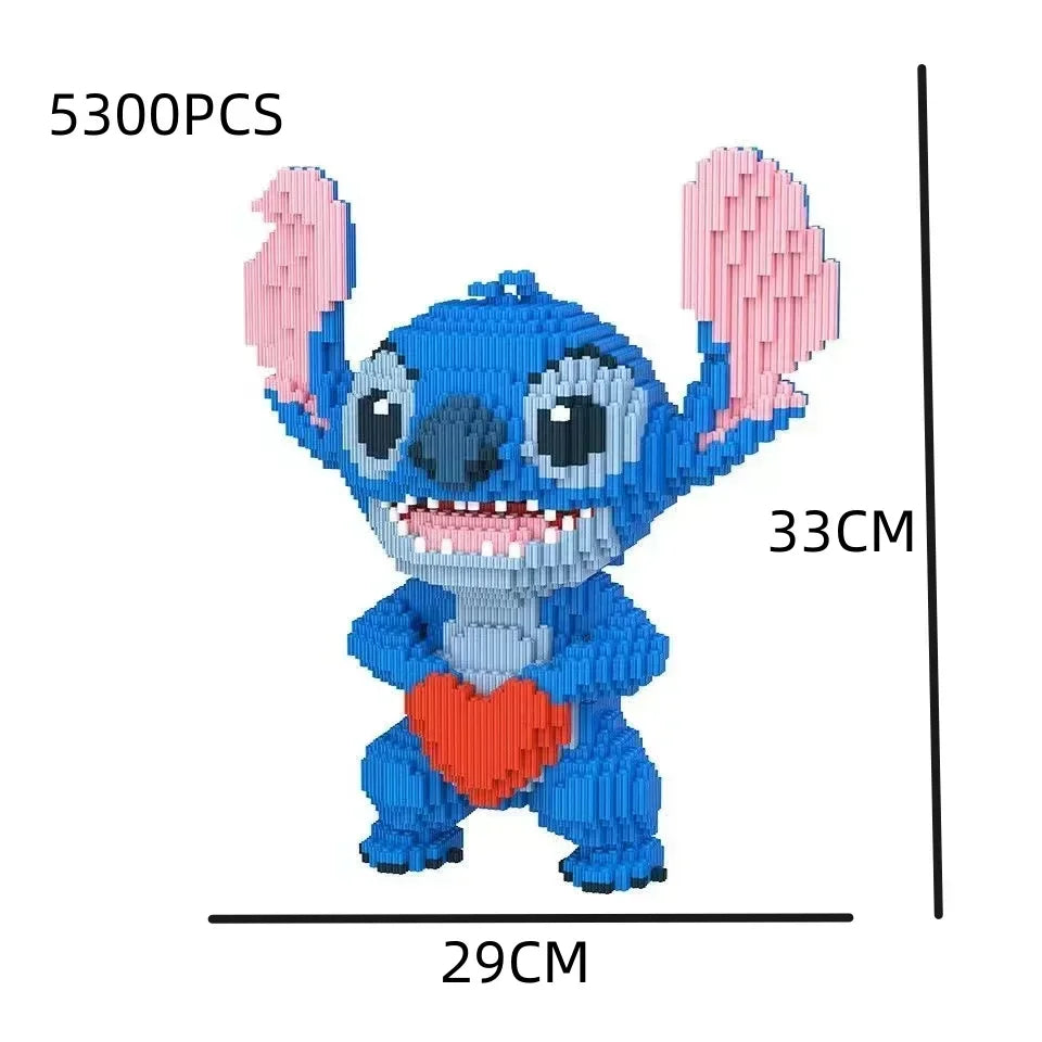 33CM Very Large Stitch Stellalou Building Block DIY Bricks Toy Small Grain Brick for Kid over 12 Years Adult Gift 3300Pcs