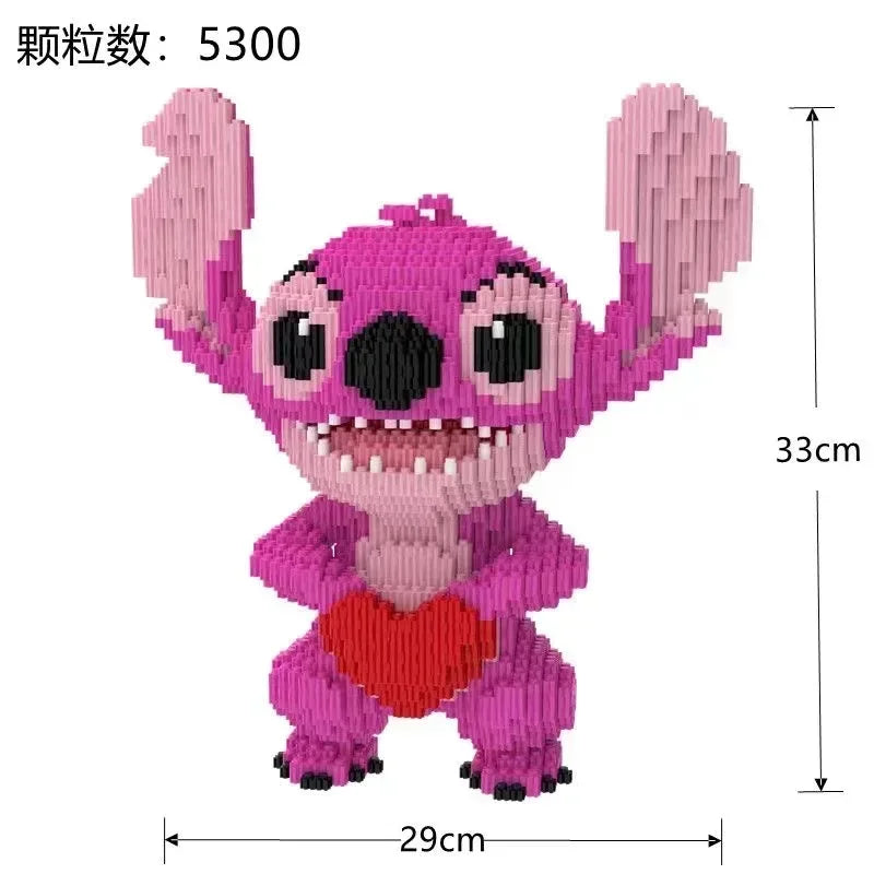 33CM Very Large Stitch Stellalou Building Block DIY Bricks Toy Small Grain Brick for Kid over 12 Years Adult Gift 3300Pcs