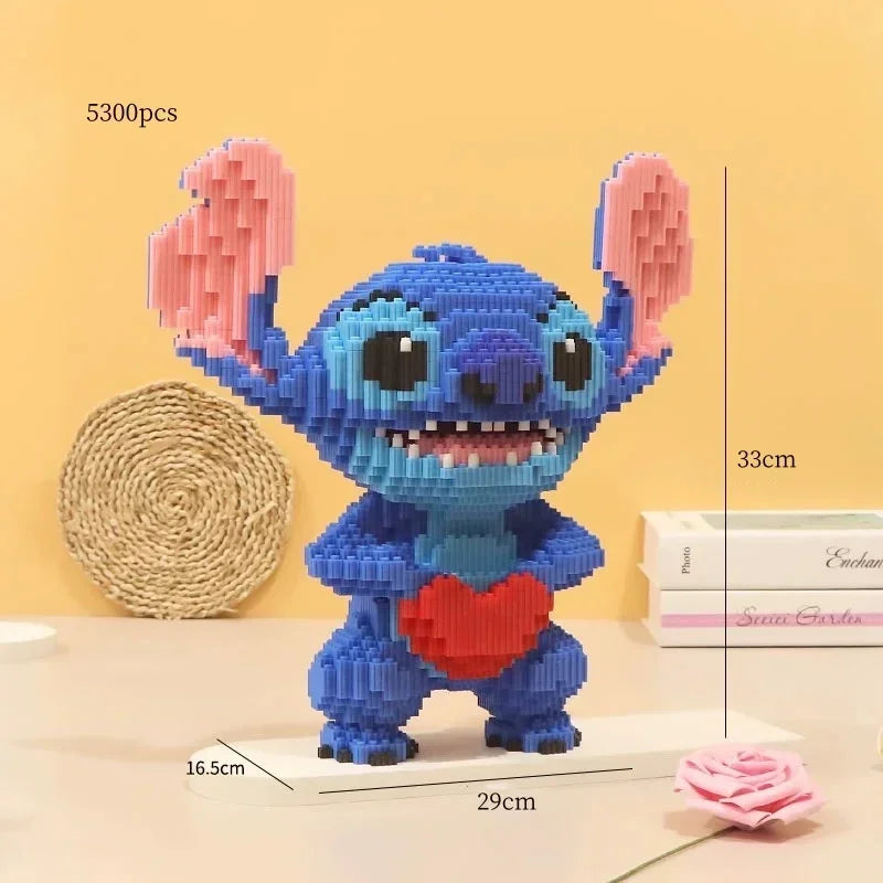 33CM Very Large Stitch Stellalou Building Block DIY Bricks Toy Small Grain Brick for Kid over 12 Years Adult Gift 3300Pcs